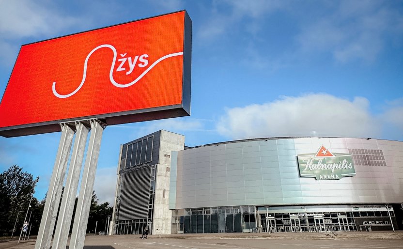 Panevėžyje – naujas LED ekranas prie „Kalnapilio“ arenos